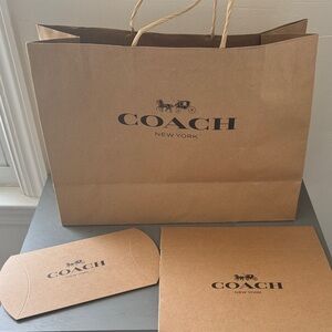Coach Shopping Bag with Matching Box and Envelope Box